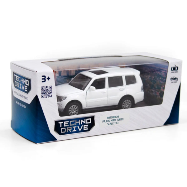 Автомодель TechnoDrive Mitsubishi Pajero 4WD Turbo, белый (250283) - Pampik - 8