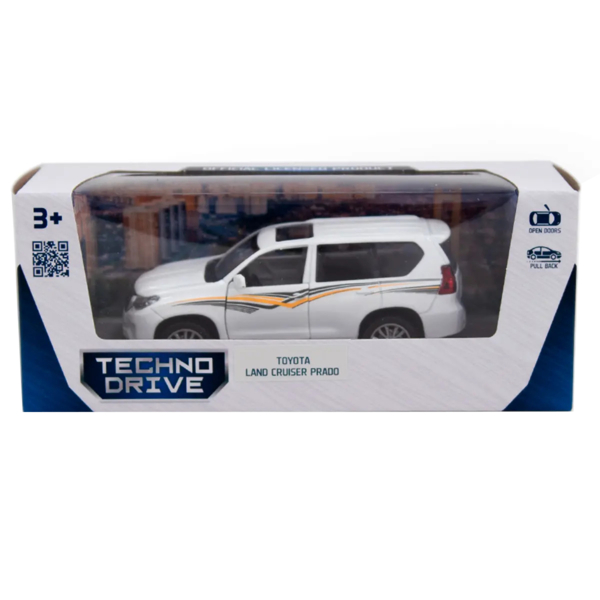 Автомодель TechnoDrive Toyota Land Cruiser, белый (250277) - Pampik - 11