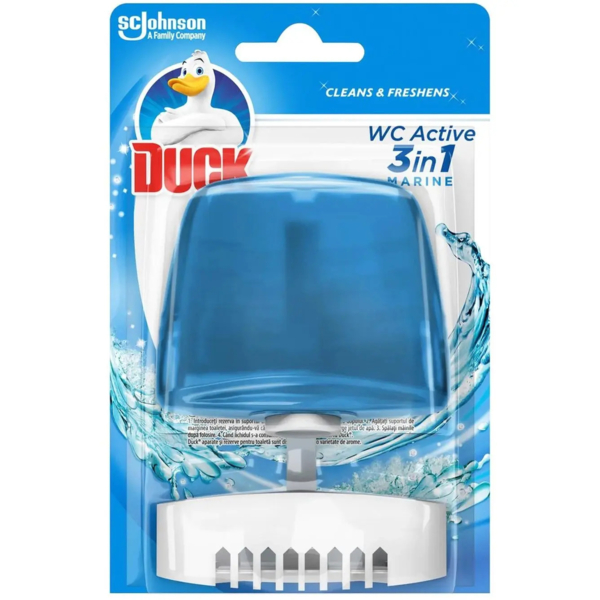 Підвісний блок для унітазу 4 в 1 Туалетне каченя Морська свіжість, 55 мл - Pampik