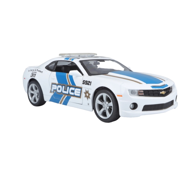 Игровая автомодель Maisto Chevrolet Camaro SS RS Police 2010 белый 1:24 (31208 white) - Pampik