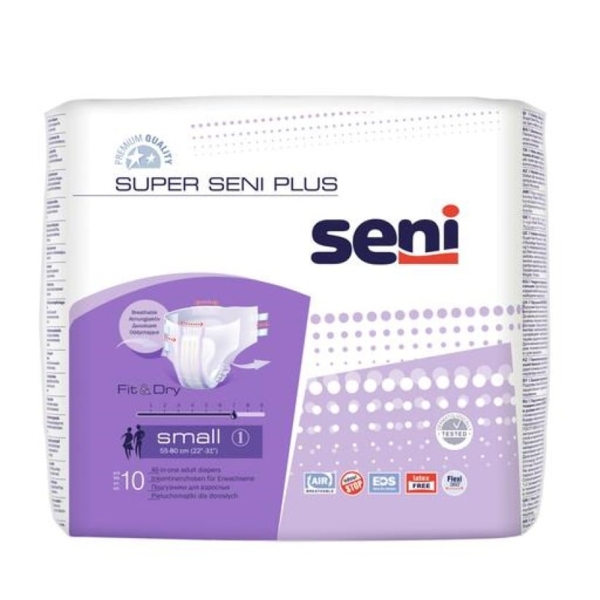 Підгузки для дорослих Super Seni Plus Small, 10 шт. - Pampik