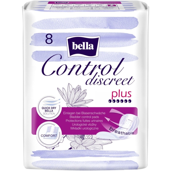 Прокладки урологічні Bella Control Discreet Plus, 8 шт. - Pampik