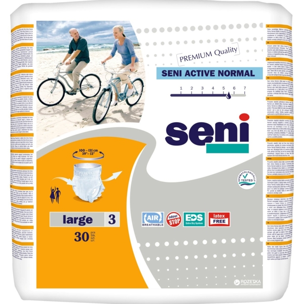 Підгузки-трусики для дорослих Seni Active Normal Large, 30 шт. - Pampik