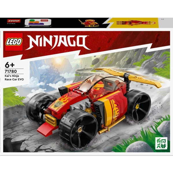 Конструктор LEGO NINJAGO Гоночний автомобіль ніндзя Кая EVO, 94 деталі (71780) - Pampik