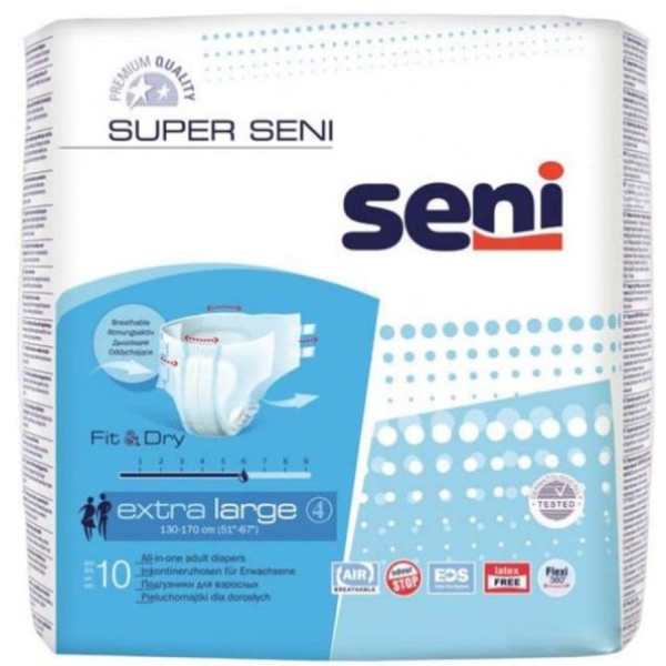 Підгузки для дорослих Super Seni Extra Large, 10 шт. - Pampik