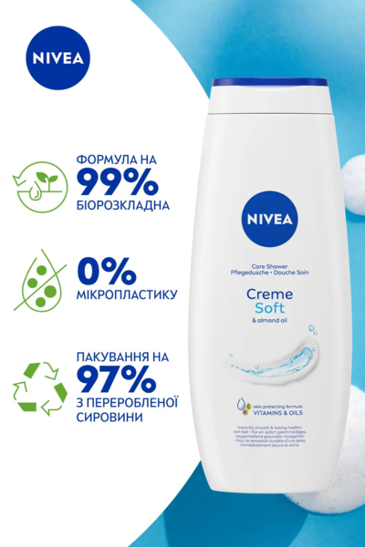 Крем-гель для душу Nivea Зволоження і турбота, 500 мл - Pampik - 4