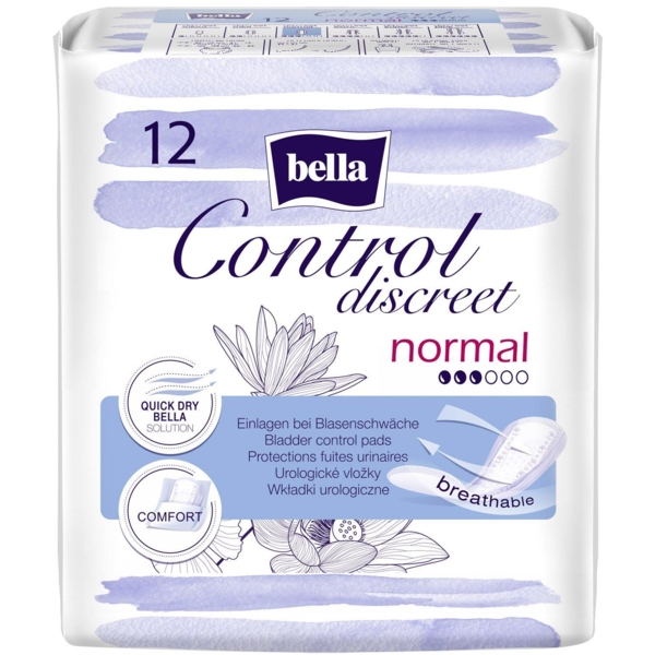 Прокладки урологічні Bella Control Discreet Super Normal, 12 шт. - Pampik