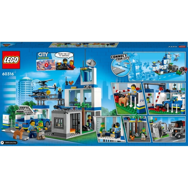 Конструктор LEGO City Поліцейська ділянка, 668 деталей (60316) - Pampik