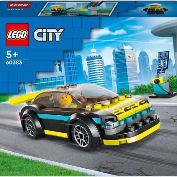 Конструктор LEGO City Електричний спортивний автомобіль, 95 деталей (60383) - Pampik