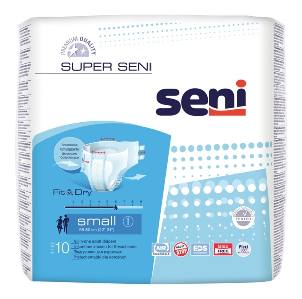 Підгузки для дорослих Super Seni Small, 10 шт. - Pampik