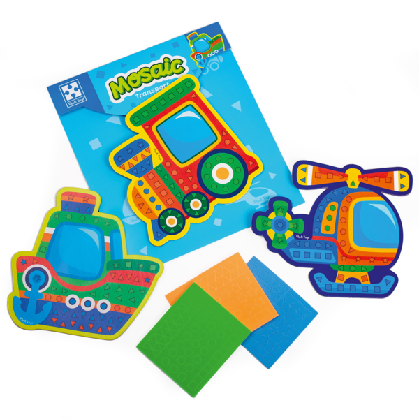 Набір для творчості Vladi Toys "Транспорт" м'яка мозаїка (VT4511-10) - Pampik - 2