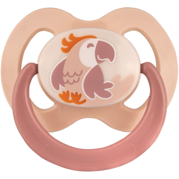 Пустушка силіконова Baby-Nova Wild Animals, анатомічна, 6-18 міс., жовтий, 2 шт. (3962321) - Pampik - 2