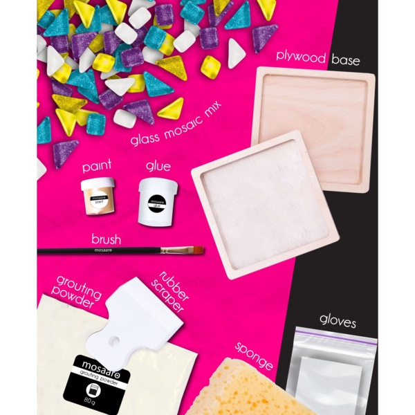 Стеклянная мозаика Mosaaro Подставка для чашек квадратная (MA1002) - Pampik - 5