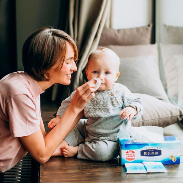 Носові хустки Elleair, що зволожують з гліцерином, 56 шт. (4 уп.х14 шт.) - Pampik - 3