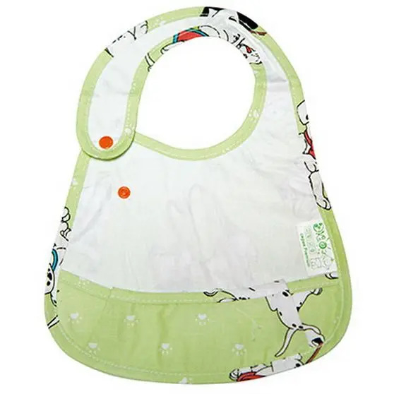 Непромокаемый нагрудник с карманом Эко Пупс Premium, белый, 30х21 см (СЛ2б) - Pampik