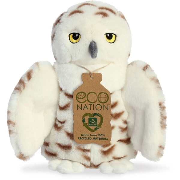 Іграшка м'яконабивна Aurora ECO Снігова сова, 20 см (200116A) - Pampik