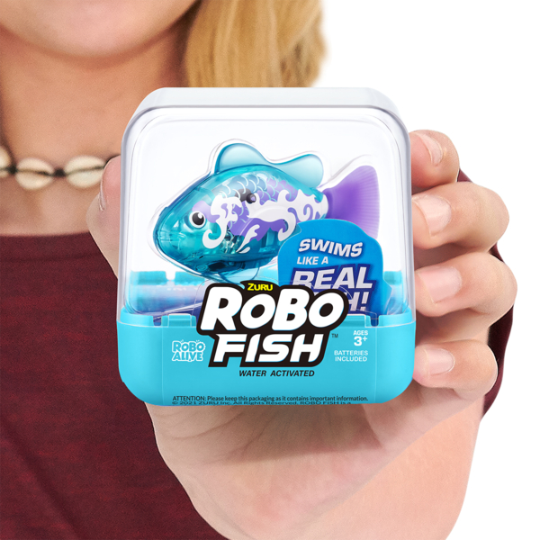 Інтерактивна іграшка Pets & Robo Alive S3 Роборибка, блакитна (7191-3) - Pampik - 9