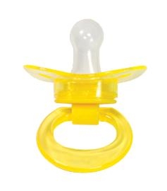 Пустышка силиконовая Курносики, круглая, от 12 мес., желтый (7038 12+жовт) - Pampik