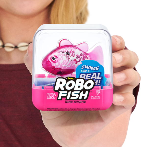 Інтерактивна іграшка Pets & Robo Alive S3 Роборибка, рожева (7191-6) - Pampik - 9