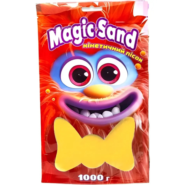 Кінетичний пісок Strateg Magic sand жовтий, 1 кг (39404-5) - Pampik