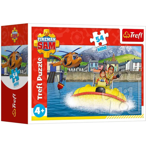 Пазли Trefl На катері Пожежник Сем Міні, 54 елементи (19762) - Pampik