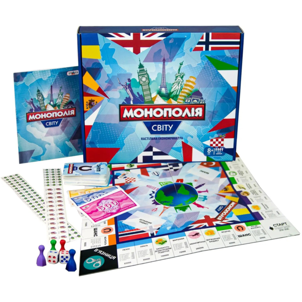 Настольная игра Strateg Монополия мира, укр. язык (7007) - Pampik - 2