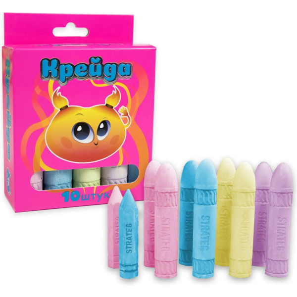 Крейда кольорова Strateg Куля, 10 шт. (50118) - Pampik - 2