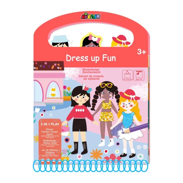 Набір для творчості Avenir Топ-модель 3 в 1, розмальовка з наклейками (CH201742) - Pampik