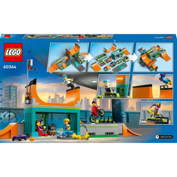 Конструктор LEGO City Вуличний скейтпарк, 454 деталі (60364) - Pampik - 2