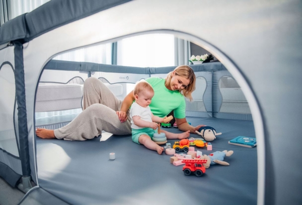 Манеж Lionelo, 187x207 см (LO-WILLOW XL GREY CONCRETE) - Pampik - 6