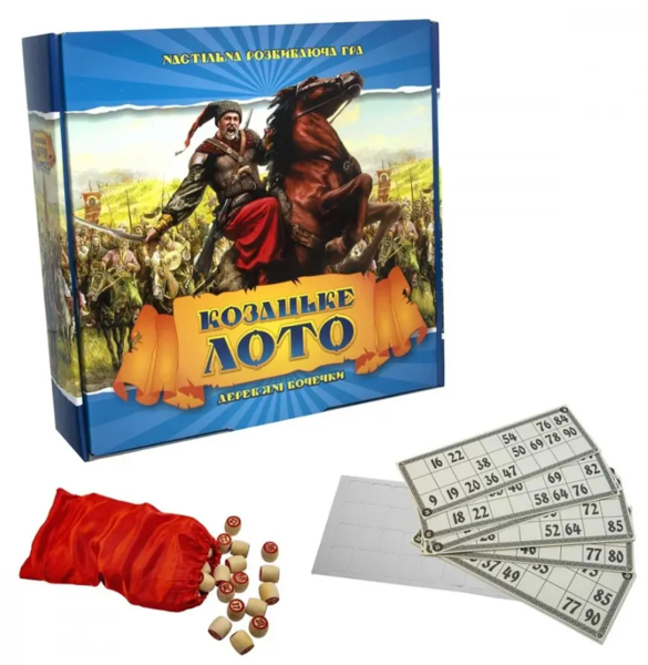 Настольная игра Strateg Лото Казацкое, с деревянными бочонками, укр. язык (341) - Pampik - 2