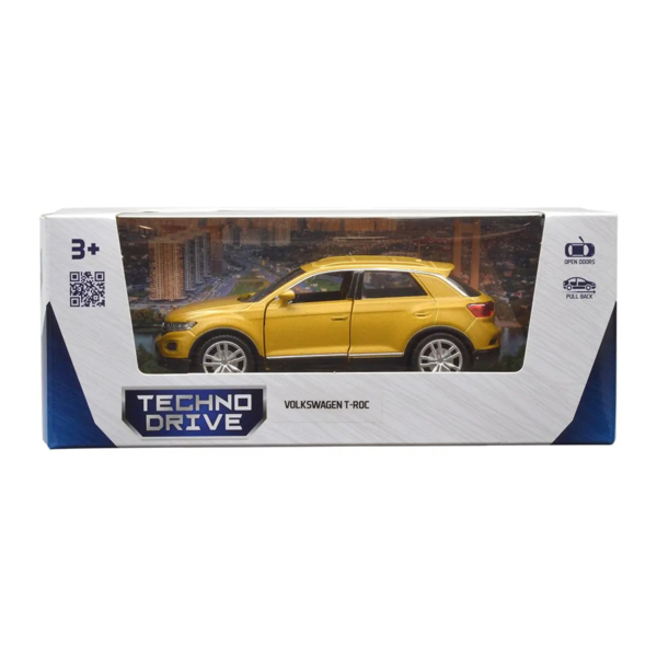Автомодель TechnoDrive Volkswagen T-Roc 2018 1:32, золотой (250345U) - Pampik - 9