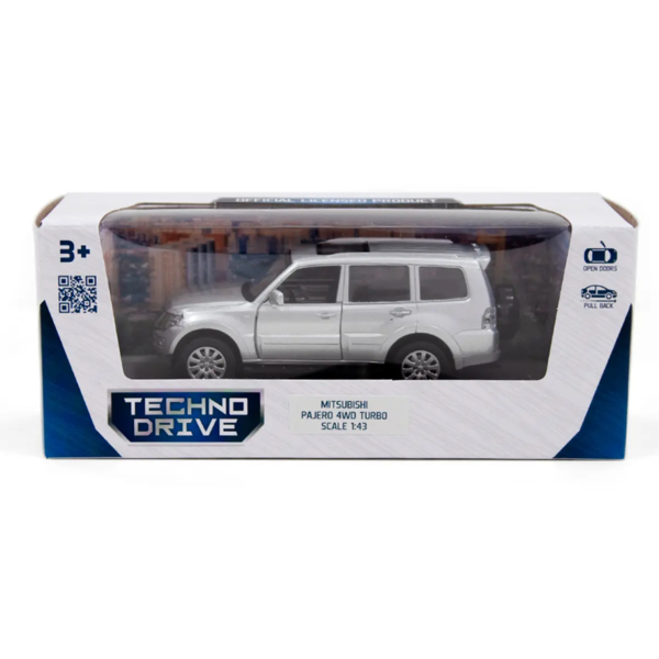 Автомодель TechnoDrive Mitsubishi Pajero 4WD Turbo, серебристый (250282) - Pampik - 11