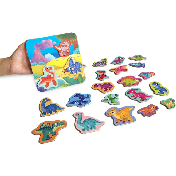 Магнітний набір Roter Kafer Динозаври з дошкою (RK2090-03) - Pampik - 3
