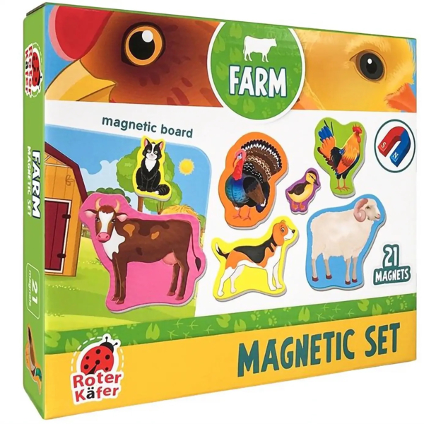Магнитный набор Roter Kafer Ферма с доской (RK2090-01) - Pampik