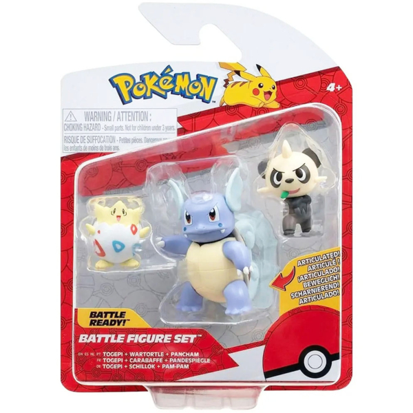 Набір ігрових фігурок Pokemon W17 Battle figure Togepi + Pancham + Wartortle (PKW3051) - Pampik - 2
