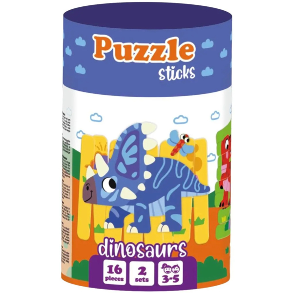 Пазлы-палочки Roter Kafer Dinosaurs, 16 элементов (RK1090-02) - Pampik - 2