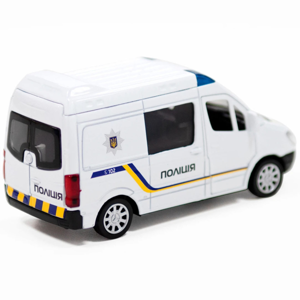 Автомодель TechnoDrive Mercedes-Benz Sprinter Полиция, 1:32, белый (250294) - Pampik - 6