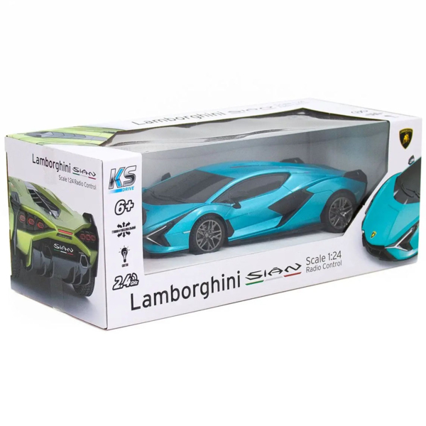 Автомобіль KS Drive на р/в Lamborghini Sian 1:24, 2.4Ghz, синій (124GLSB) - Pampik - 9