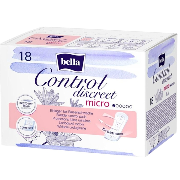 Урологічні прокладки Bella Control Discreet Micro, 18 шт. - Pampik