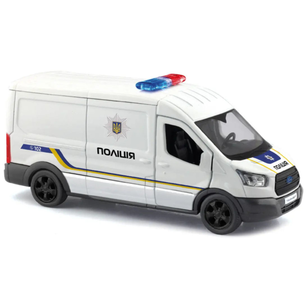 Автомодель TechnoDrive Ford Transit Van 2018 Поліція, 1:32, білий (250343U) - Pampik - 6