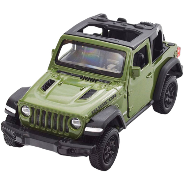 Автомодель TechnoDrive Jeep Wrangler Rubicon 2021, 1:32, зелена (250339U) - Pampik
