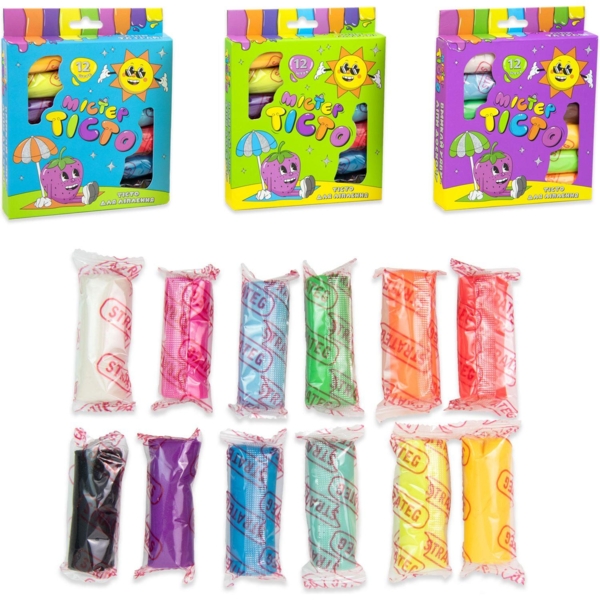 Набір для творчості Strateg Містер тісто, 12 кольорів (41002) - Pampik - 3