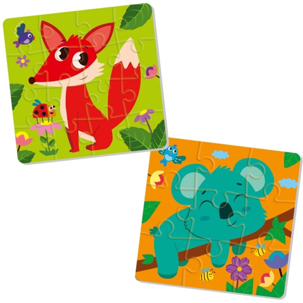 Мягкие пазлы Roter Kafer 2 в 1 Пушистики, 25 элементов (RK6050-01) - Pampik - 2