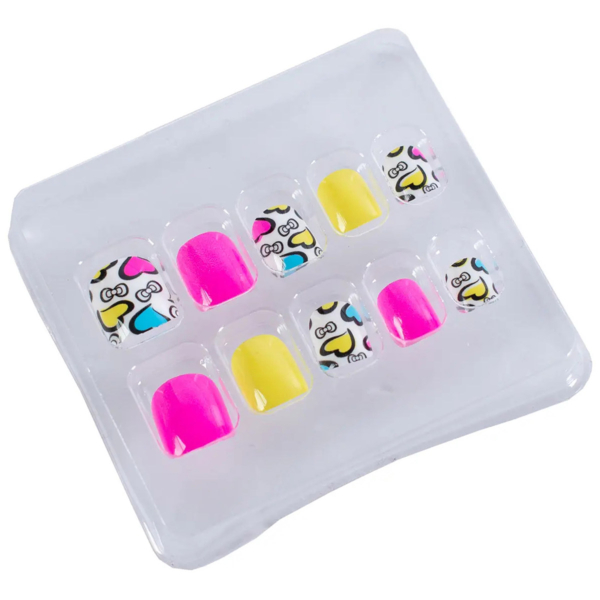 Дитячі накладні нігті Lukky Sweetheart багаторазові, 10 шт. (T19431) - Pampik - 2