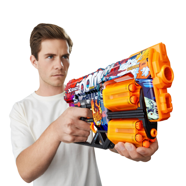 Швидкострільний бластер Zuru X-Shot Skins Dread Boom, 12 патронів (36517A) - Pampik - 4