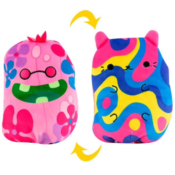 М'яка іграшка Cats vs Pickles 2 в 1 Котик та огірочок пінкі, 15 см (CVP2200-5) - Pampik