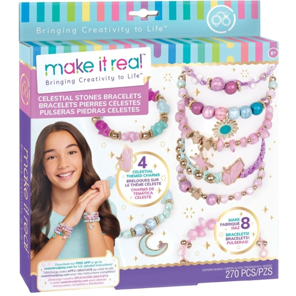 Набір для створення шарм-браслетів Make It Real Небесні камінці (MR1322) - Pampik