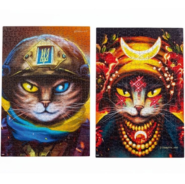 Пазли De.tail Український кіт-воїн та Українська мольфарка 2 в 1, 500 елементів (DT500-10) - Pampik - 2