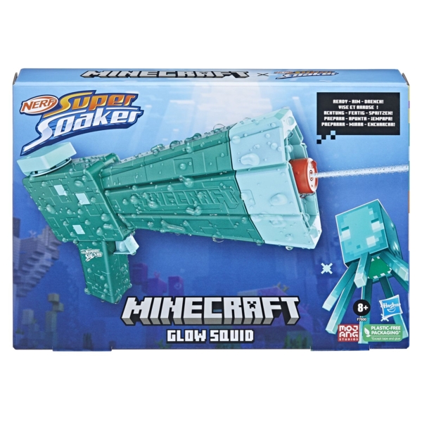 Водний бластер Hasbro Nerf Super Soaker Minecraft Glow Squid (F7600) - Pampik - 2